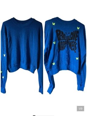 Lauren Moshi Spalding Neon Butterflies sweatshirt
